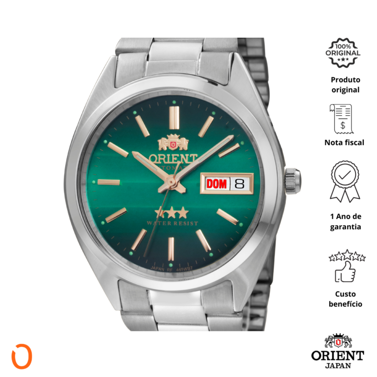 Relógio Orient Masculino Automático 469WA3F E1SX F Verde - Imagem 3