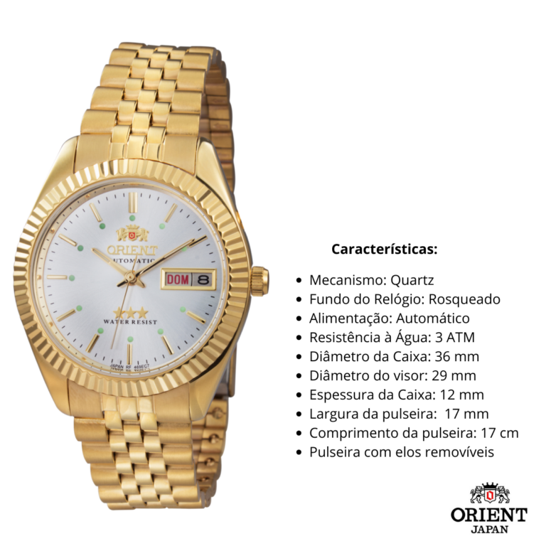 Relógio Orient Masculino Automático 469EC7F B1KX - Imagem 3