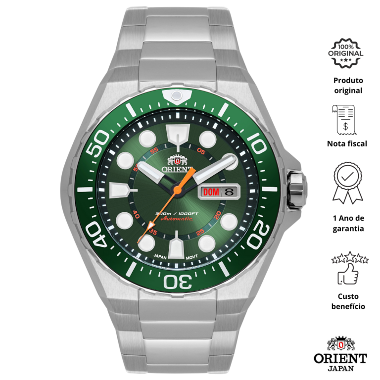 Relógio Orient Masculino Automático F49SS036 DIVER 300M - Imagem 3