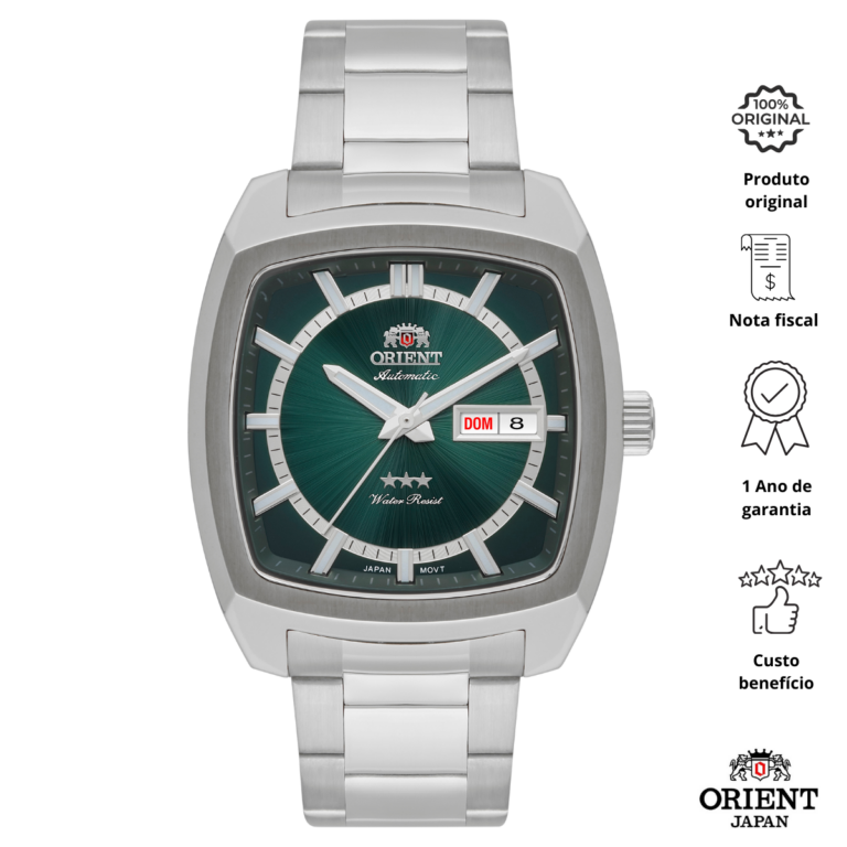 Relógio Masculino Orient Automático Quadrado F49ss031 E1SX - Imagem 2