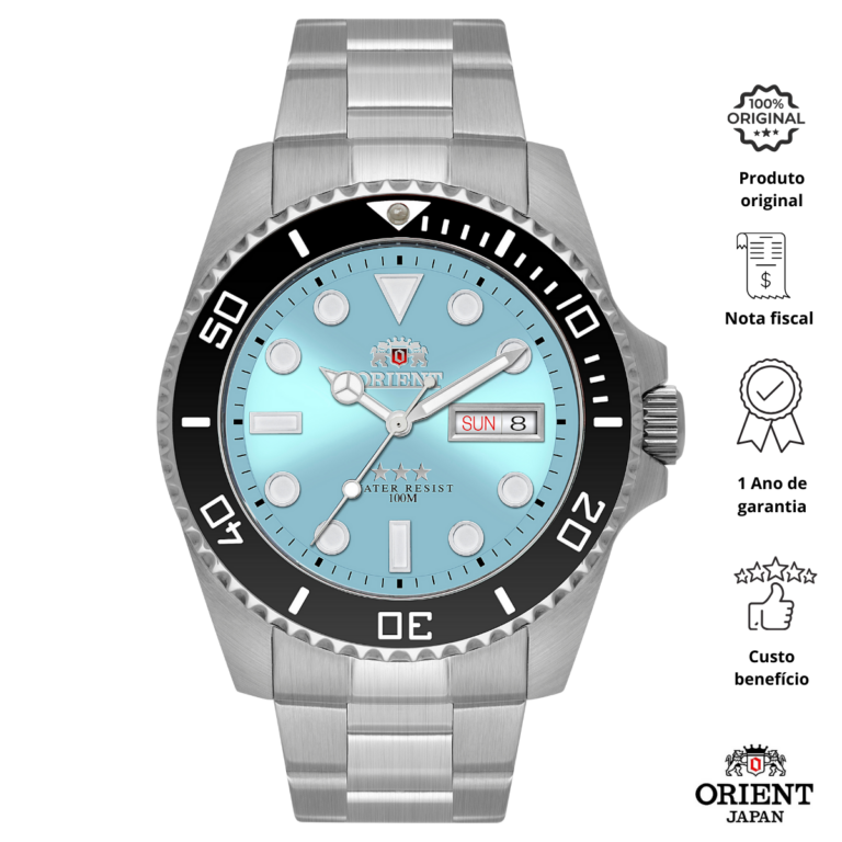 Relógio Orient Masculino Automático NH3SS010 A1SX Azul - Image 2