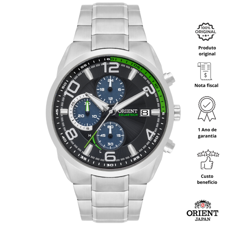 Relógio Orient Masculino SolarTech MBSSC256 P2SX Cronografo - Imagem 3