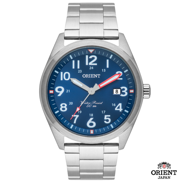 Relógio Orient Masculino Aço Calendário MBSS1396 D2SX AZUL