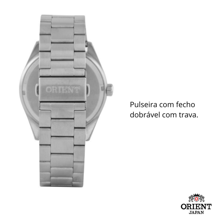 Relógio Orient Masculino Aço Calendário MBSS1396 D2SX AZUL - Image 4