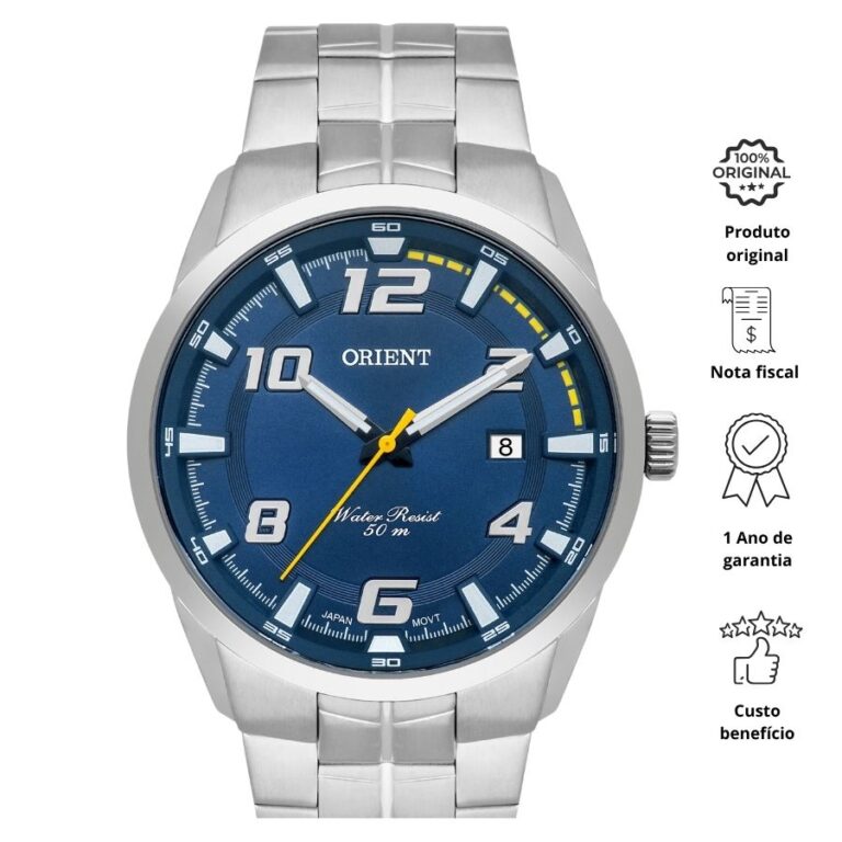 Relógio Orient Masculino Calendário Analógico MBSS1382 D2SX - Imagem 2