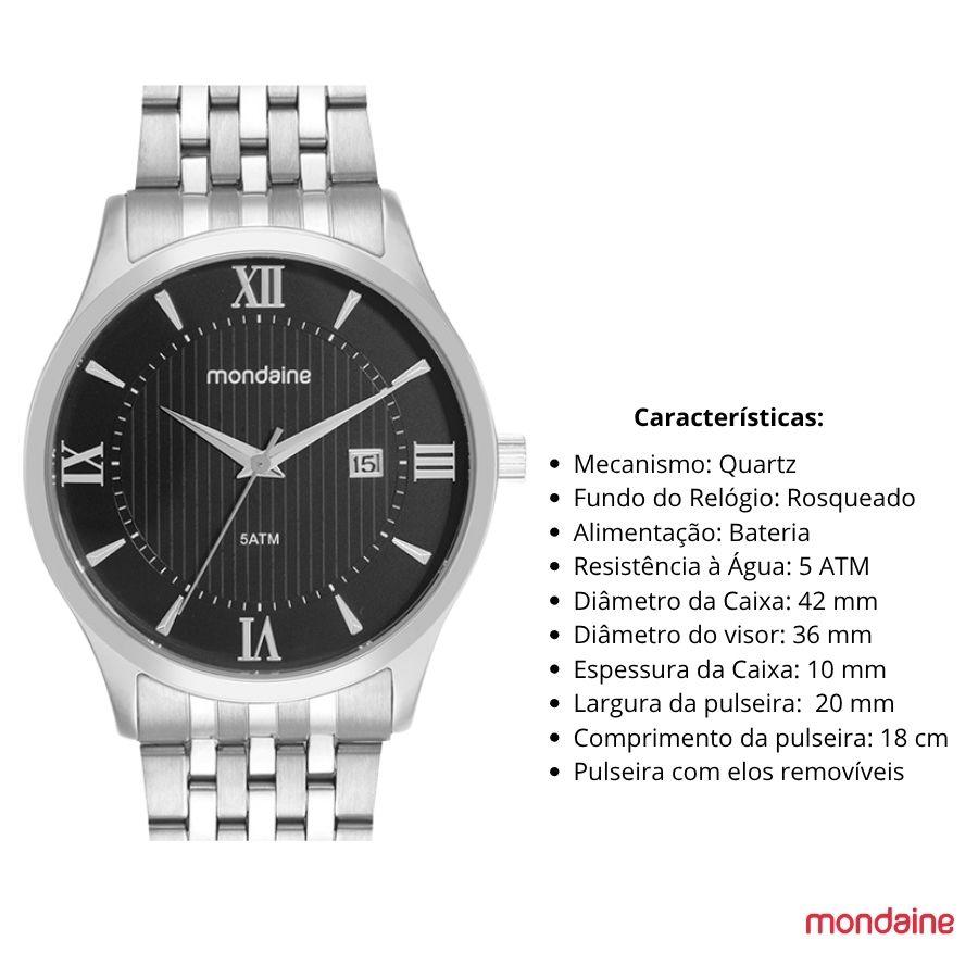Relógio Mondaine Masculino Analógico 99806G0MVNE4 - Imagem 3