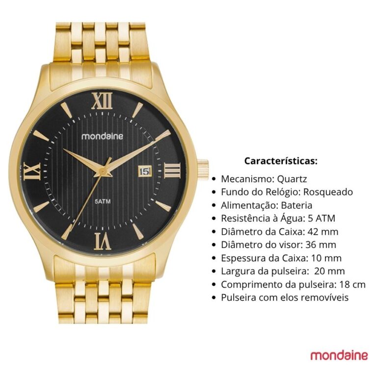 Relógio Mondaine Masculino Analógico 99806GPMVDE2 - Imagem 3