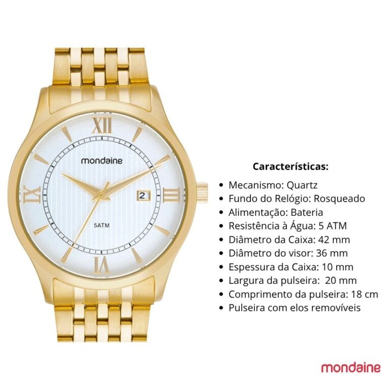 Relógio Mondaine Masculino Analógico 99806GPMVDE1 - Imagem 3