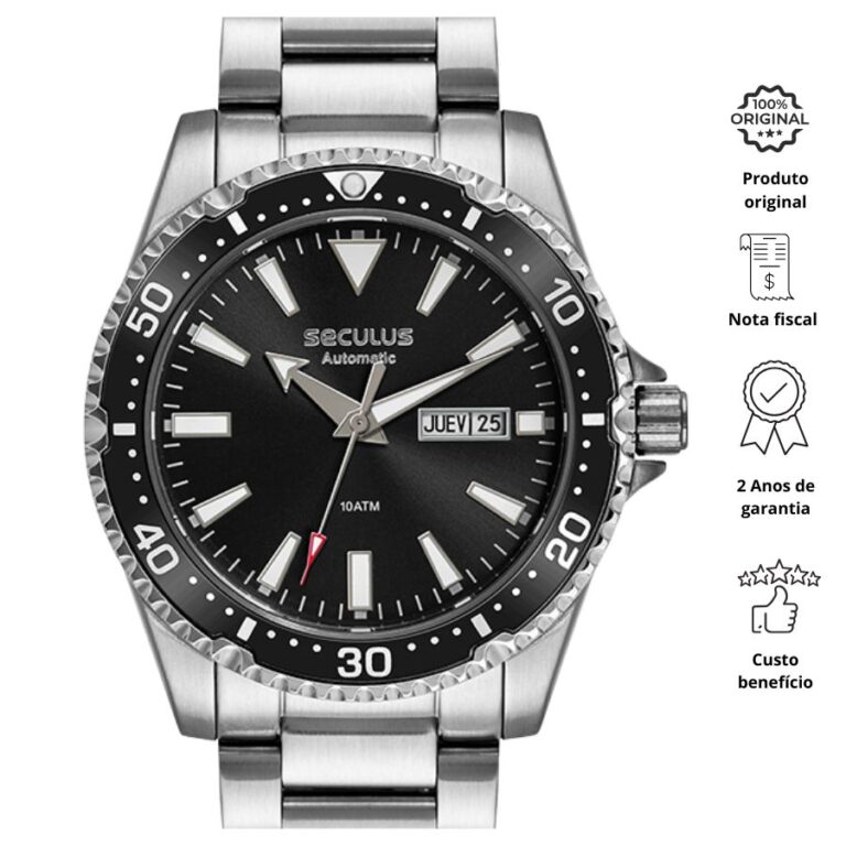 Relógio Seculus Masculino automático 44237G0SVNA1 - Imagem 3