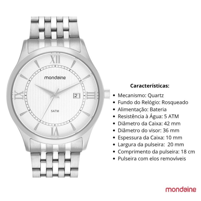 Relógio Mondaine Masculino Analógico 99806G0MVNE3 - Imagem 3