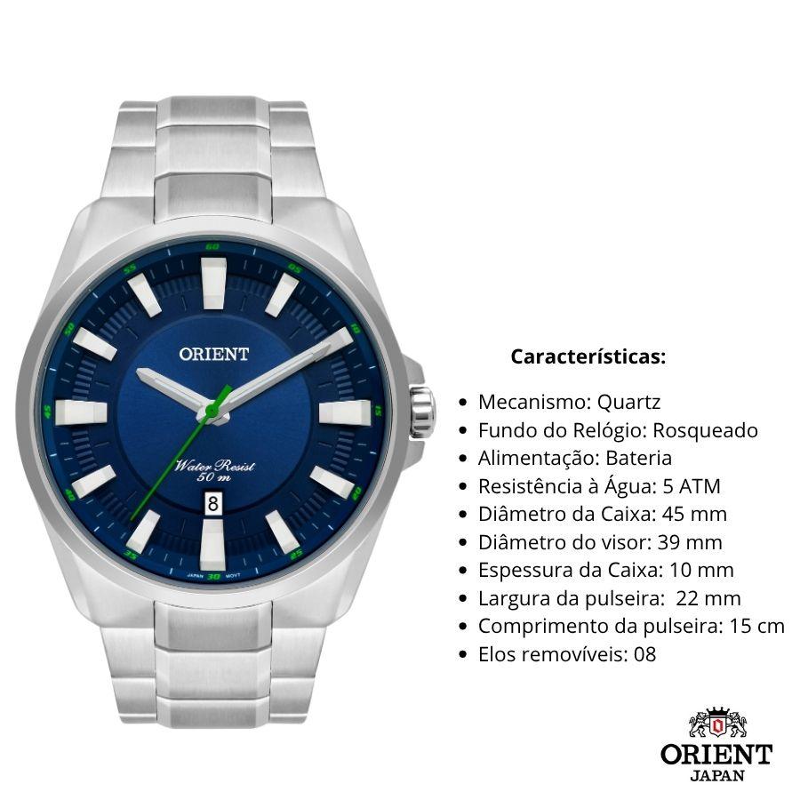 Relógio Orient Masculino Calendário Analógico MBSS1354 D1SX - Imagem 4