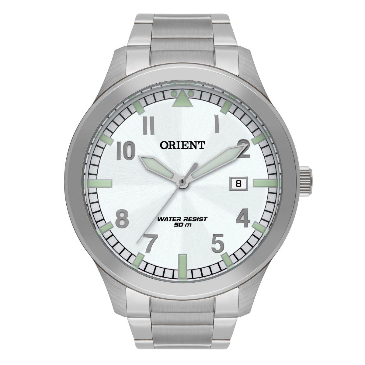 Relógio Orient Masculino Aço Calendário MBSS1361 B2SX