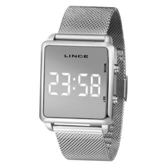 Relógio Lince Feminino Prata Led Espelhado MDM4619L BXSX
