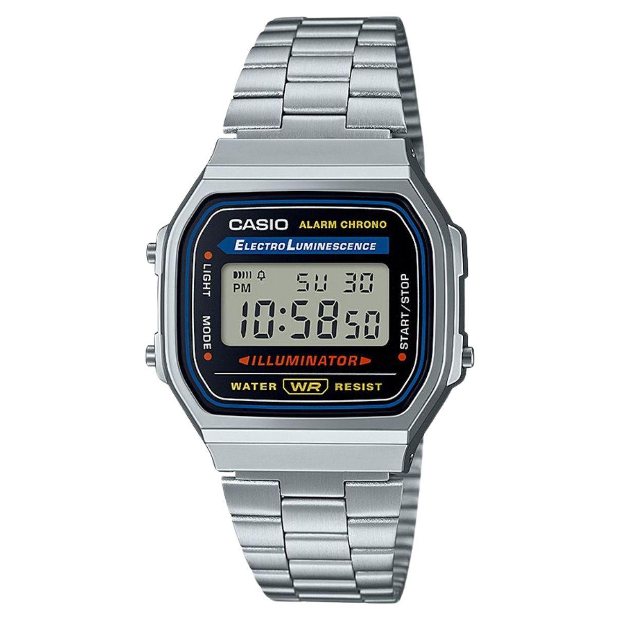 Relógio Casio Vintage Unissex A168WA-1WDF-SC Prata