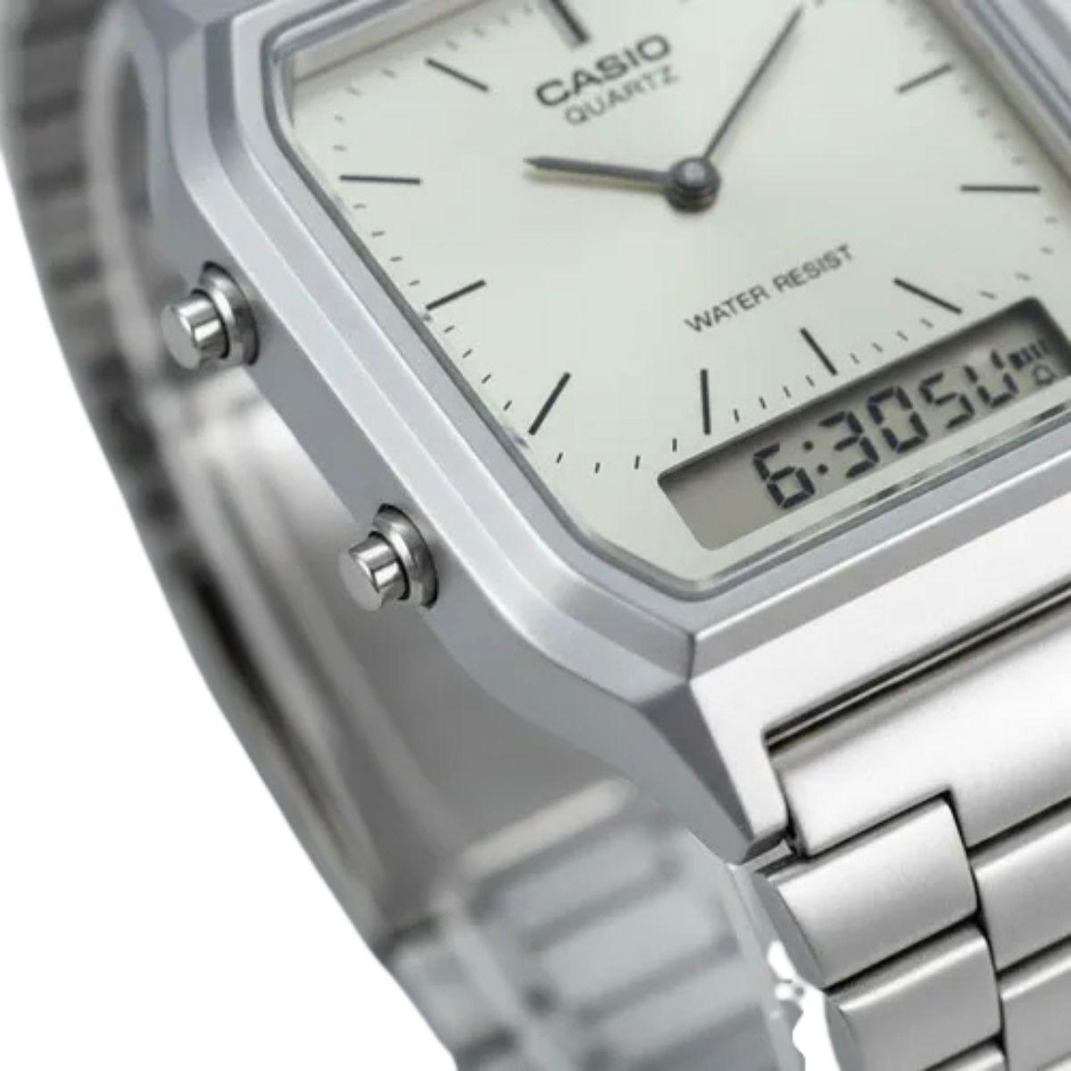 Relógio Casio Vintage Unissex AQ-230A-7AMQYDF-SC Prata - Imagem 2