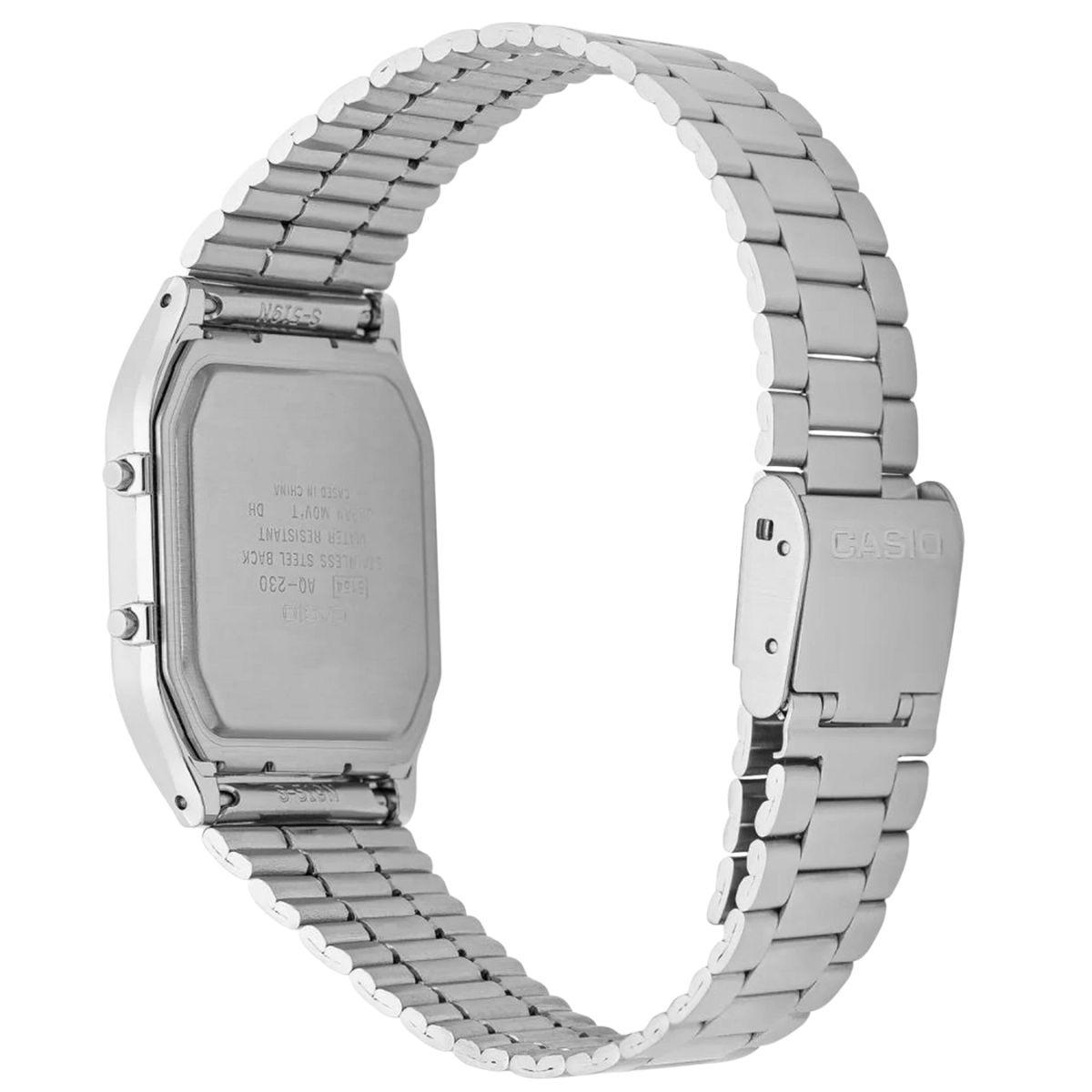 Relógio Casio Vintage Unissex AQ-230A-7AMQYDF-SC Prata - Imagem 3