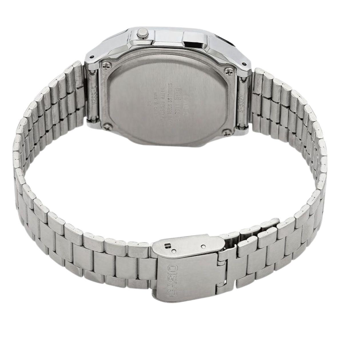 Relógio Casio Vintage Unissex A168WA-1WDF-SC Prata - Imagem 3