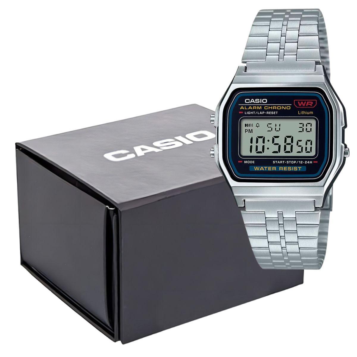 Relógio Casio Vintage Unissex A159WA-N1DF-SC Prata - Imagem 6