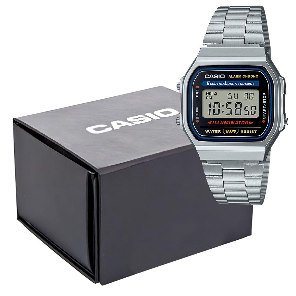 Relógio Casio Vintage Unissex A168WA-1WDF-SC Prata - Imagem 7